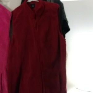Red volour vest
